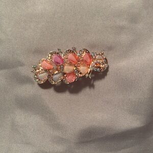 Crystal diamond barrette